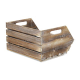 Distressed Gray Wooden Storage Box