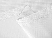 Luxurious White Waffle Weave Shower Curtain