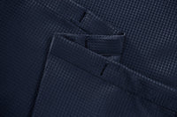 Luxurious Navy Waffle Weave Shower Curtain