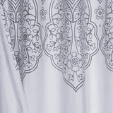 Silver Decorative Medallion Shower Curtain