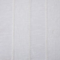 White Striped Embroidered Shower Curtain