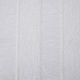 White Striped Embroidered Shower Curtain