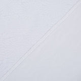 White Floral Puckered Shower Curtain