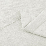 Pearl White Soft Textured Shower Curtain