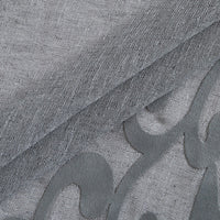 Silver Contemporary Velvet Scroll Shower Curtain