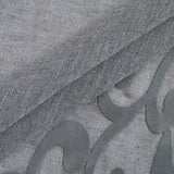 Silver Contemporary Velvet Scroll Shower Curtain
