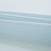 Light Blue Sheer and Grid Shower Curtain and Liner Set