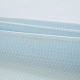 Light Blue Sheer and Grid Shower Curtain and Liner Set