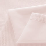 Blush Sheer and Grid Shower Curtain and Liner Set