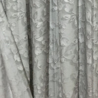 White and Gray Floral Patterned Shower Curtain