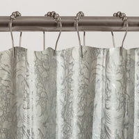 Silver Baroque Pattern Shower Curtain