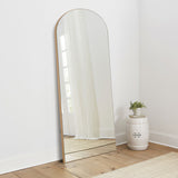Arched Gold Standing Mirror