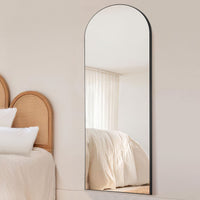 Arched Gold Standing Mirror
