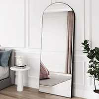 Arched Gold Standing Mirror