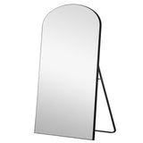 Black Arched Mirror with Stand