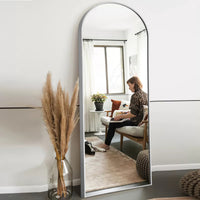 Arched Gold Standing Mirror