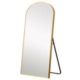 Gold Arched Full-length Standing Mirror