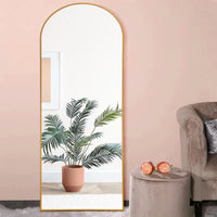 Gold Arched Full-length Standing Mirror