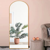 Gold Arched Full-length Standing Mirror
