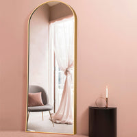 Gold Arched Full-length Standing Mirror