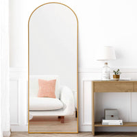 Gold Arched Full-length Standing Mirror