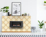 7" X 7" Golden Yellow Retro Peel And Stick Removable Tiles
