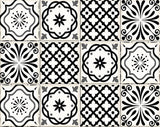 5" X 5" Black and White Multi  Peel and Stick Removable Tiles