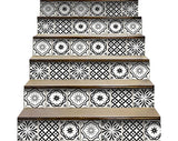 6" X 6" Black and White Multi  Peel and Stick Removable Tiles