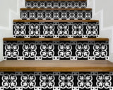 8" X 8" Black and White Stark Peel and Stick Removable Tiles