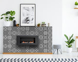 7" X 7" Gray and White Multi  Peel and Stick Removable Tiles