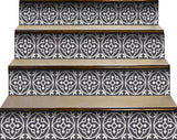 6" X 6" Tulipa Gray and White Peel and Stick Removable Tiles