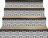 6" X 6" Tulipa White and Gray Peel and Stick Removable Tiles
