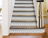 6" X 6" Black and White Prism Peel and Stick Removable Tiles