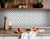 8" X 8" Black and White Prism  Peel and Stick Removable Tiles