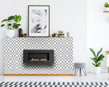 8" X 8" Black and White Prism  Peel and Stick Removable Tiles
