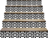 5" X 5" Black and White Colla Peel and Stick Removable Tiles