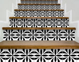 5" X 5" Black and White Colla Peel and Stick Removable Tiles