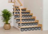 5" X 5" Black and White Roka Peel and Stick Removable Tiles