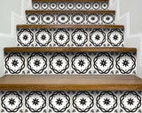 4" X 4" Black and White Rolla Peel and Stick Removable Tiles