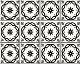 7" X 7" Black and White Rolla Peel and Stick Removable Tiles