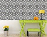 6" X 6" Black and White Flo Peel and Stick Removable Tiles