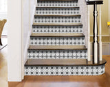6" X 6" Black and White Gerber Peel and Stick Removable Tiles