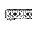 7" X 7" Black and White Clove Peel and Stick Removable Tiles
