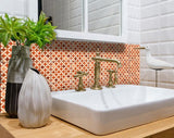 6" X 6" Terra Cotta Tango Peel and Stick Tiles