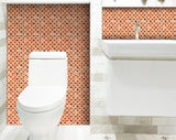 7" X 7" Terra Cotta Tango Peel and Stick Tiles