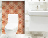 7" X 7" Terra Cotta Tango Peel and Stick Tiles