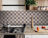 5" X 5" Azul Flora Peel and Stick Removable  Tiles