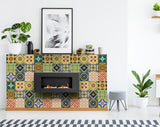6" X 6" Auguri Mix Peel and Stick Removable  Tiles