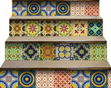 6" X 6" Auguri Mix Peel and Stick Removable  Tiles