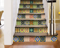8" X 8" Auguri Mix Peel and Stick Removable  Tiles